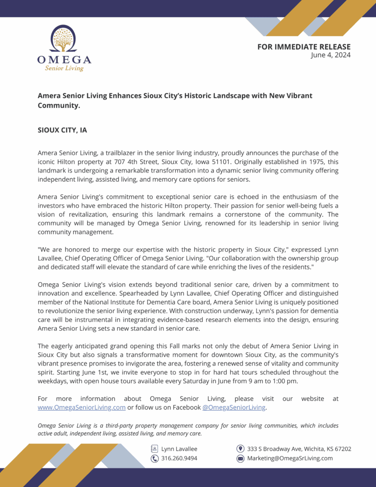 Amera Senior Living Press Release (3)